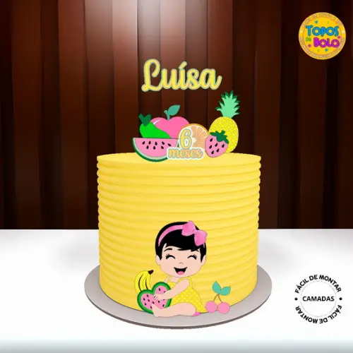 Arquivo de Corte Topo de Bolo Menina Frutinhas