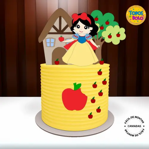 Arquivo de Corte Topo de Bolo Branca de Neve 15
