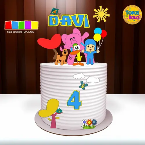 Arquivo de Corte Topo de Bolo Pocoyo 01