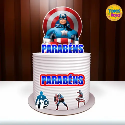 Arquivo de Corte Topo de Bolo Capitão America 05
