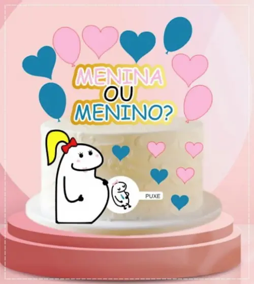 Arquivo de Corte Topo de Bolo Chá Revelação Flork