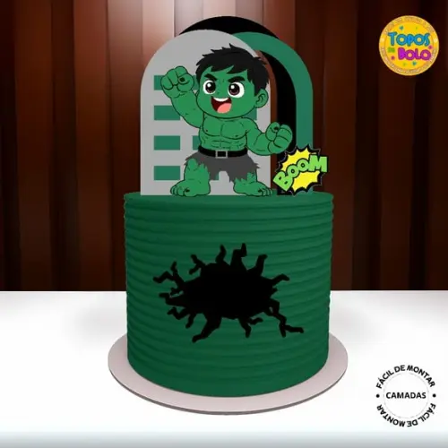Arquivo de Corte Topo de Bolo Hulk 03
