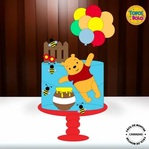 Arquivos de Corte Topo de Bolo Ursinho Pooh 10