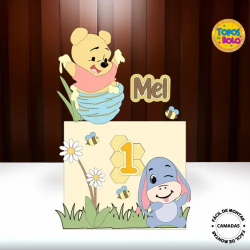 Arquivos de Corte Topo de Bolo Ursinho Pooh 03