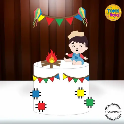Arquivo de Corte Topo de Bolo Topo de Bolo Arraia Menino 2
