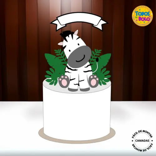 Arquivo de Corte Topo de Bolo Zebra