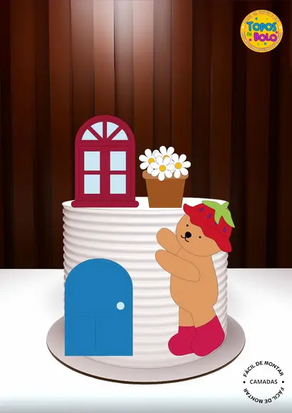 Arquivo de Corte Topo de Bolo Bobbie Goods Casinha