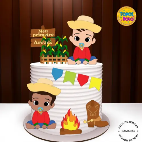 Arquivo de Corte Topo de Bolo Festa Junina Bebê Bota