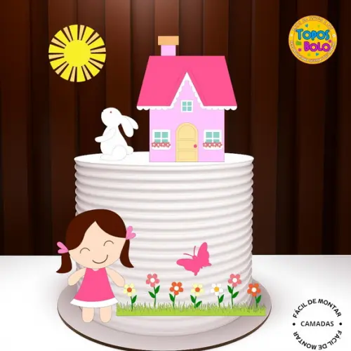Arquivo de Corte Topo de Bolo Casa Boneca