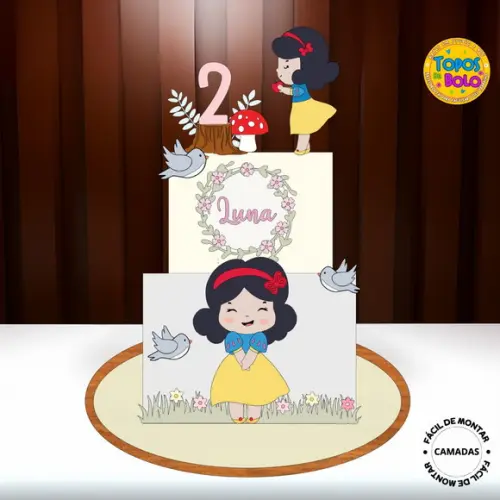 Arquivo de Corte Topo de Bolo Branca de Neve 10