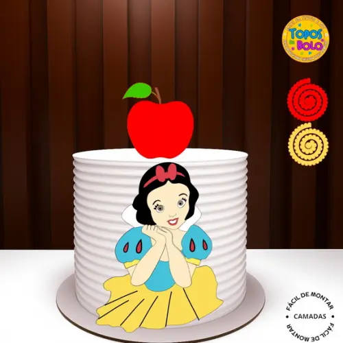 Arquivo de Corte Topo de Bolo Branca de Neve 9