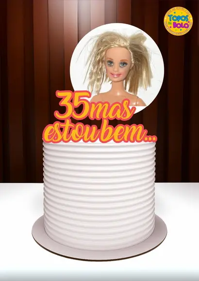 Arquivo de Corte Topo de Bolo Barbie Aniversário