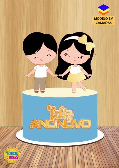 Topo Ano Novo Casal Camadas