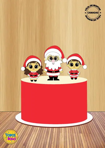 Arquivo de Corte Topo de Bolo Natal Camadas 01