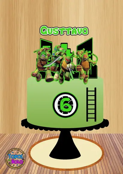 Arquivos de Corte Topo de Bolo Tartarugas Ninja