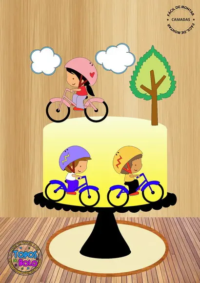 Arquivos de Corte Topo de Bolo Ciclista