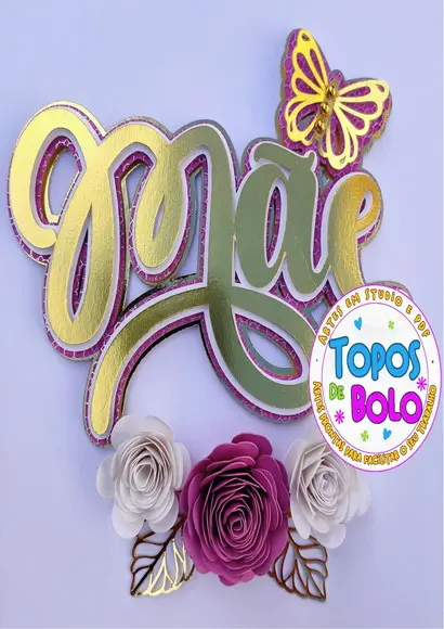Arquivo de Corte Topo de Bolo Dia das Mãe 10