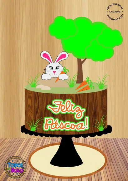 Arquivo de Corte Topo de Bolo Feliz Páscoa 08