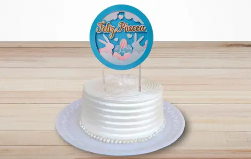 Arquivo de Corte Topo de Bolo Feliz Páscoa 01