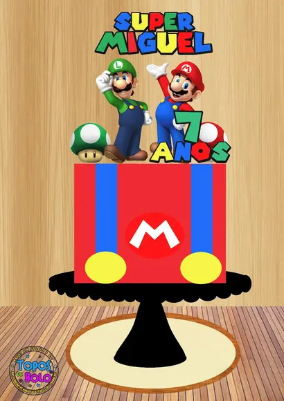 Arquivo de Corte Topo de Bolo Mario Bross