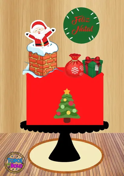 Arquivo de Corte Topo de Bolo Feliz Natal 08