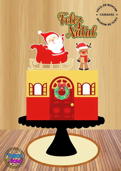 Arquivo de Corte Topo de Bolo Feliz Natal 07