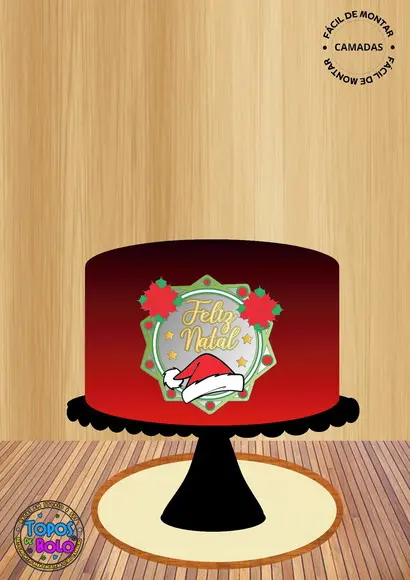 Arquivo de Corte Topo de Bolo Gorro Natal