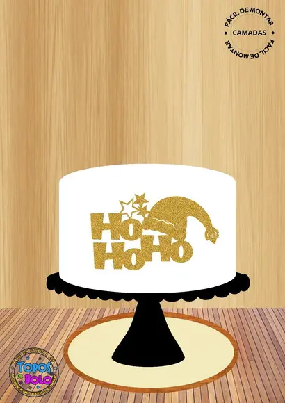 Arquivo de Corte Topo de Bolo Hohoho