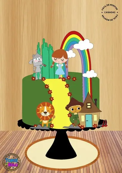Arquivo de Corte Topo de Bolo o Mágico de Oz 01