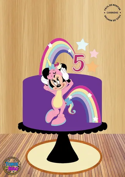 Arquivo de Corte Topo de Bolo Minnie Rosa Cute