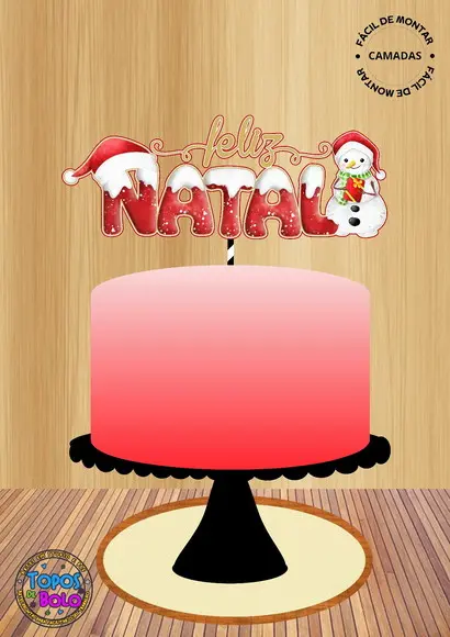 Arquivo de Corte Topo de Bolo Feliz Natal 01