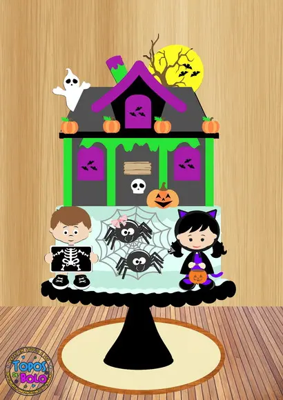 Arquivo de Corte Topo de Bolo Halloween 30