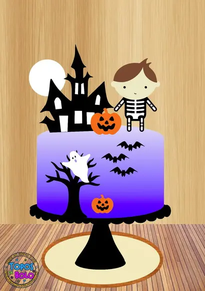 Arquivo de Corte Topo de Bolo Halloween 32