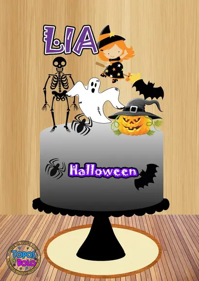 Arquivo de Corte Topo de Bolo Halloween 29