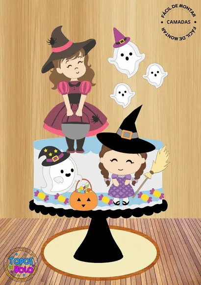 Arquivo de Corte Topo de Bolo Halloween 25
