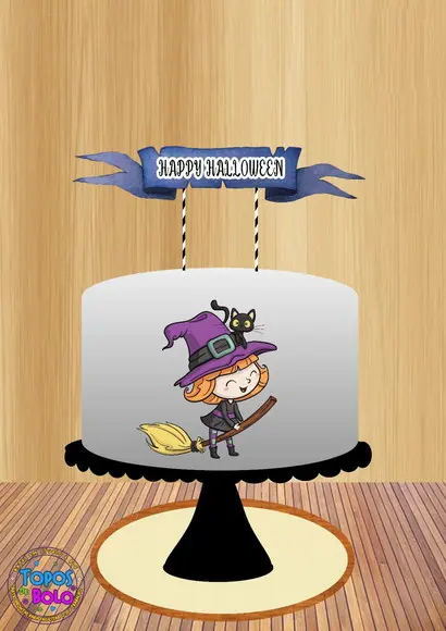 Arquivo de Corte Topo de Bolo Halloween 27