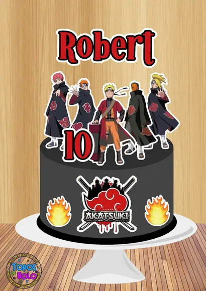 Arquivo de Corte Topo de Bolo Naruto e Akatsuki