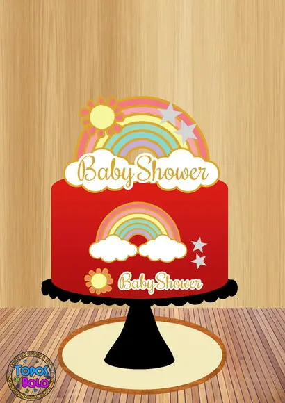 Arquivo de Corte Topo de Bolo Baby Shower