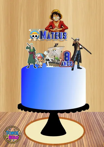 Arquivo de Corte Topo de Bolo One Piece 01