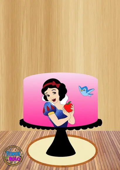 Arquivo de Corte Topo de Bolo Branca de Neve Simples