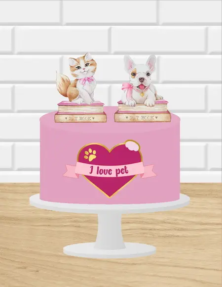 Arquivo de Corte Topo de Bolo I Love Pet