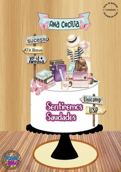 Arquivo de Corte Topo de Bolo Mulher Realização