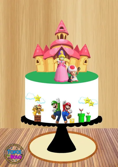 Arquivo de Corte Topo de Bolo Mario e Luigi