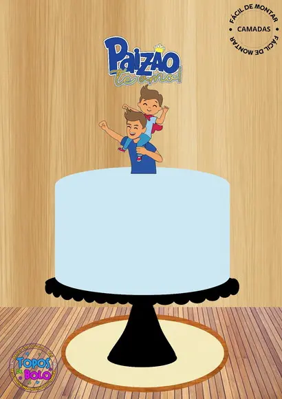 Arquivo de Corte Topo de Bolo Paizão Te Amo