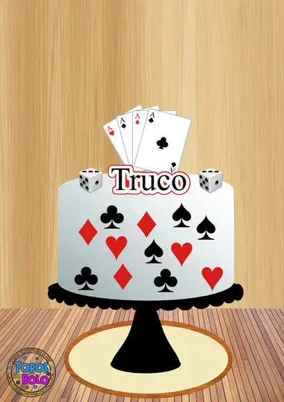 Arquivo de Corte Topo de Bolo Baralho