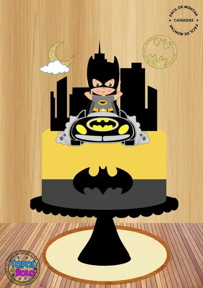 Arquivo de Corte Topo de Bolo Batman Baby
