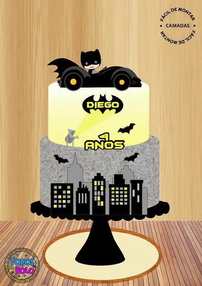 Arquivo de Corte Topo de Bolo Batman
