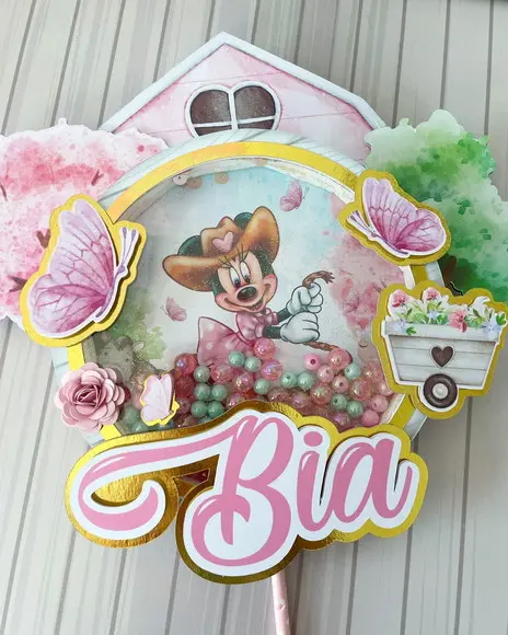 Arquivo de Corte Topo de Bolo Minnie Acetato