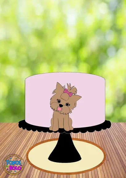 Arquivo de Corte Topo de Bolo Cachorrinha