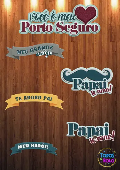 Kit Dia dos Pai com 6 Topos